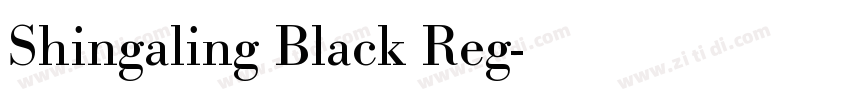 Shingaling Black Reg字体转换